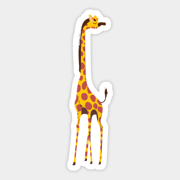 Vintage style Giraffe Sticker by nickemporium1